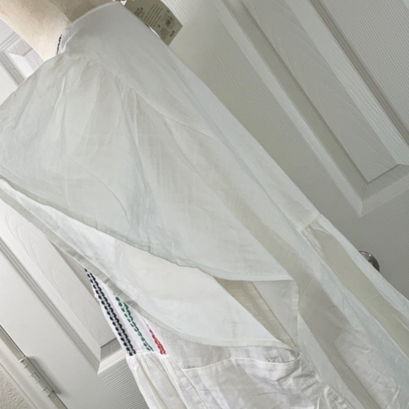 Women's Kimono Short Sleeve Embroidered A-Line Dress Knox Rose White Size 3X - Picture 7 of 15